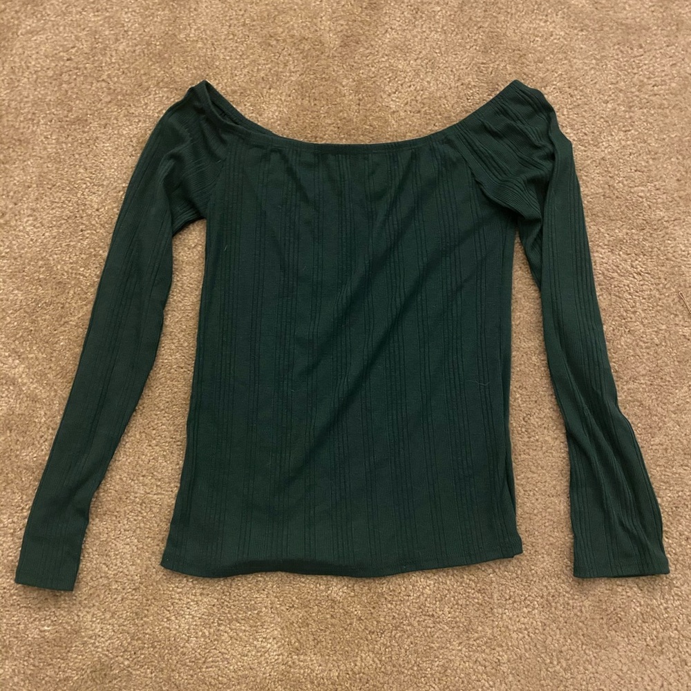 Off the shoulder ribbed top